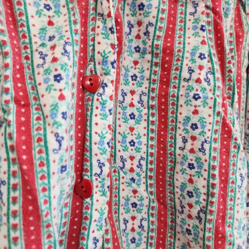 Vintage Grannycore Cottagecore Lace Collar Striped Nightgown Large - Picture 7 of 13